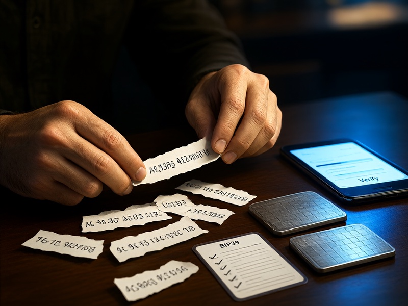 Como Recuperar a Frase-Semente Confusa ou Oculta na BlueWallet