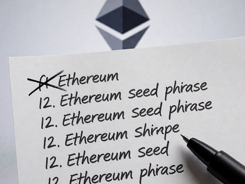 correção manual seed phrase Ethereum